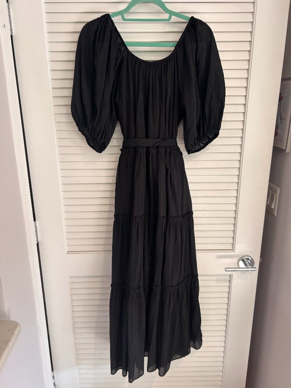 Karen Kane Puff Sleeve Tiered Maxi Dress - Picture 7 of 7